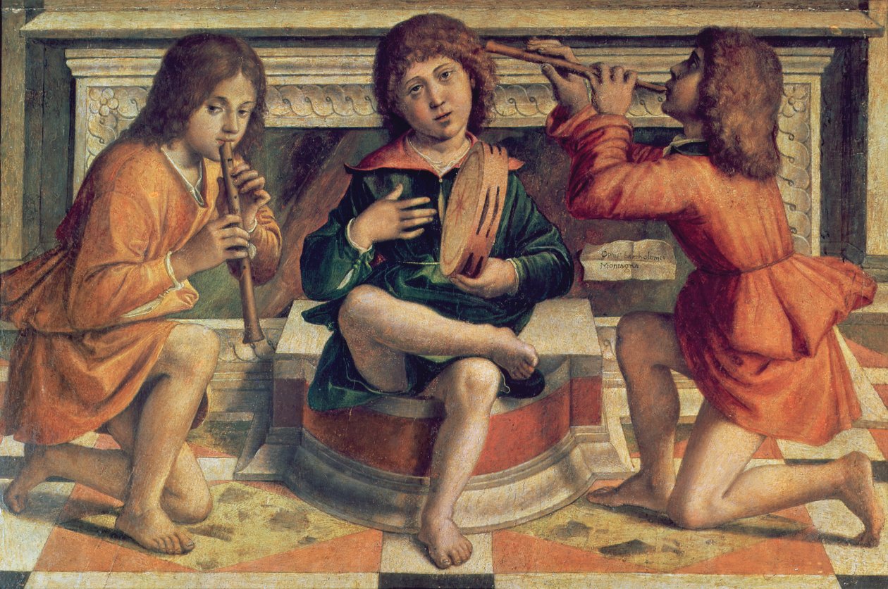 Tres ángeles músicos de Bartolomeo Montagna