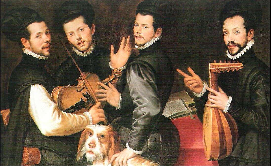 Retrato de los cuatro hermanos Monaldini de Bartolomeo Passarotti