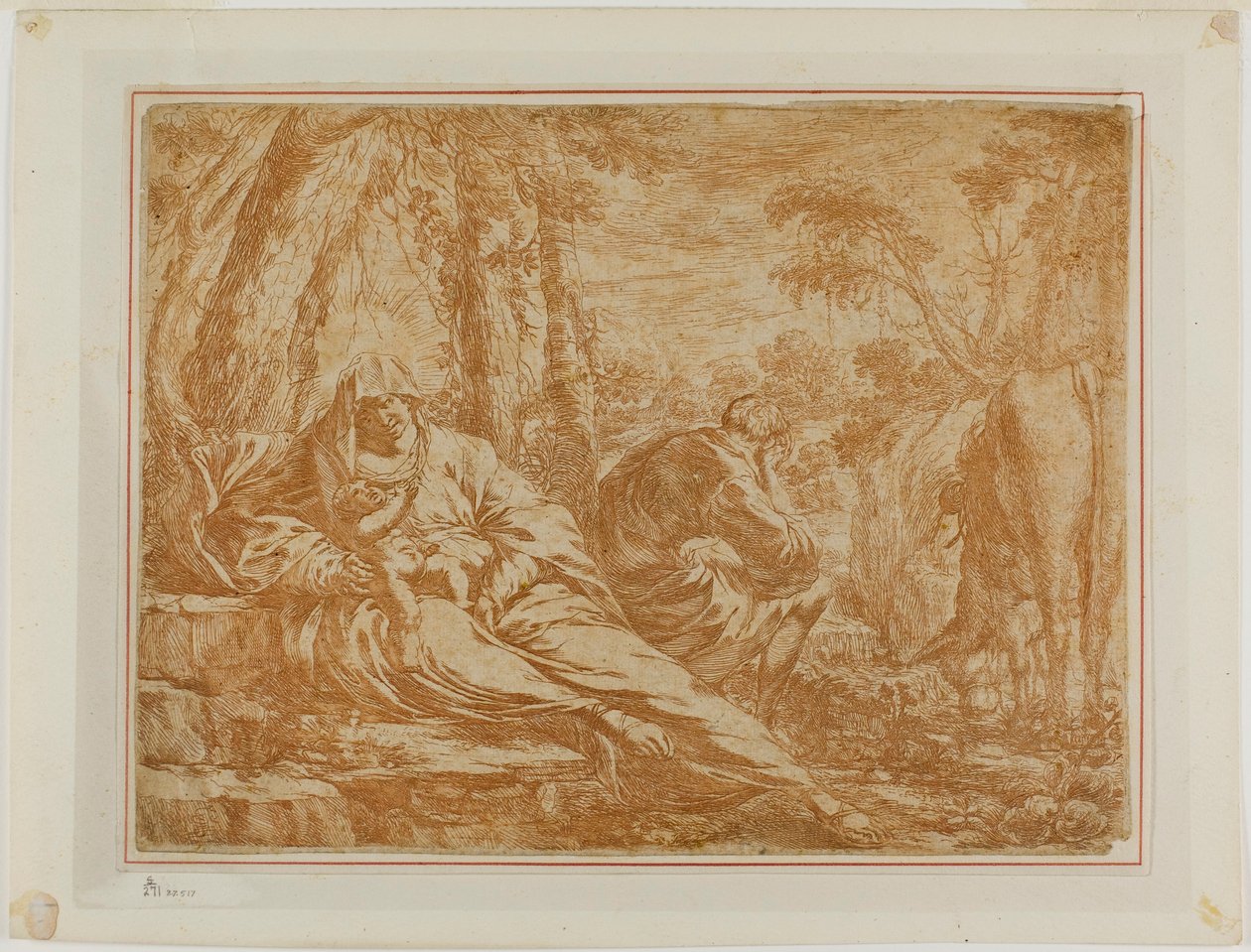 Descanso en la huida a Egipto de Bartolomeo Biscaino