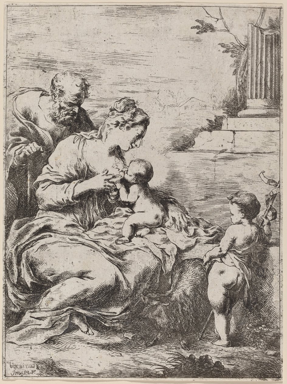 La Sagrada Familia con San Juan de Bartolomeo Biscaino