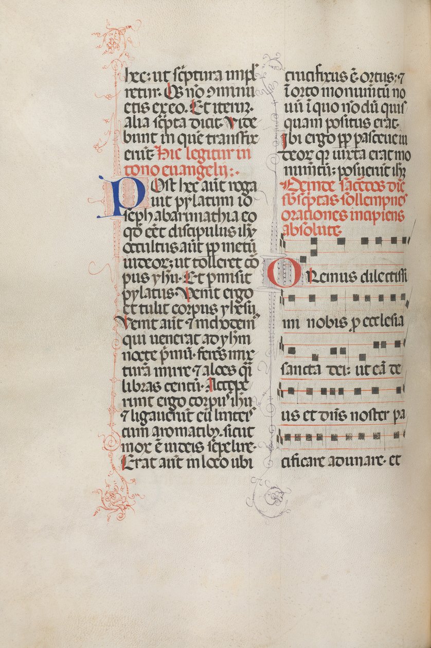 Misal: Fol. 145v: Música para varias oraciones, 1469 de Bartolomeo Caporali