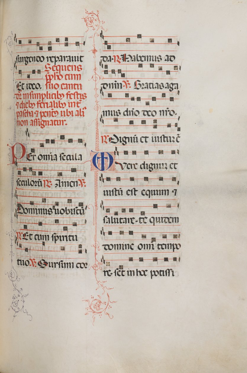 Misal: Fol. 179: Música para varias oraciones ordinarias de Bartolomeo Caporali