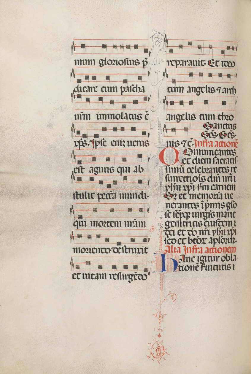 Misal: Fol. 179v: Música para varias oraciones ordinarias de Bartolomeo Caporali