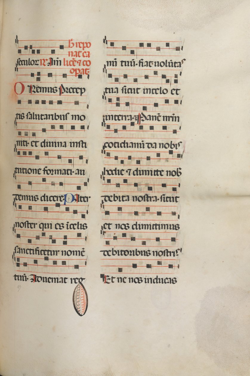 Misal: Fol. 189: Música para varias oraciones de Bartolomeo Caporali