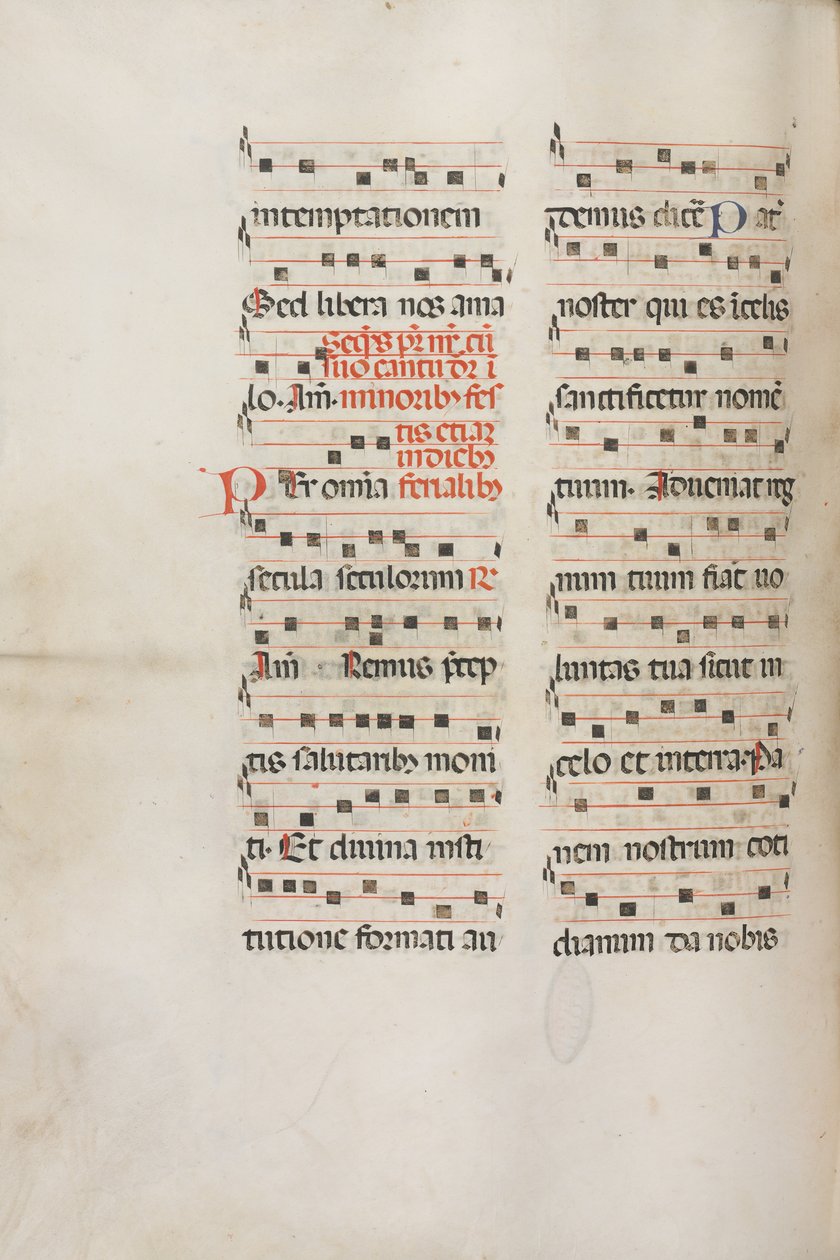 Misal: Fol. 189v: Música para varias oraciones, 1469 de Bartolomeo Caporali