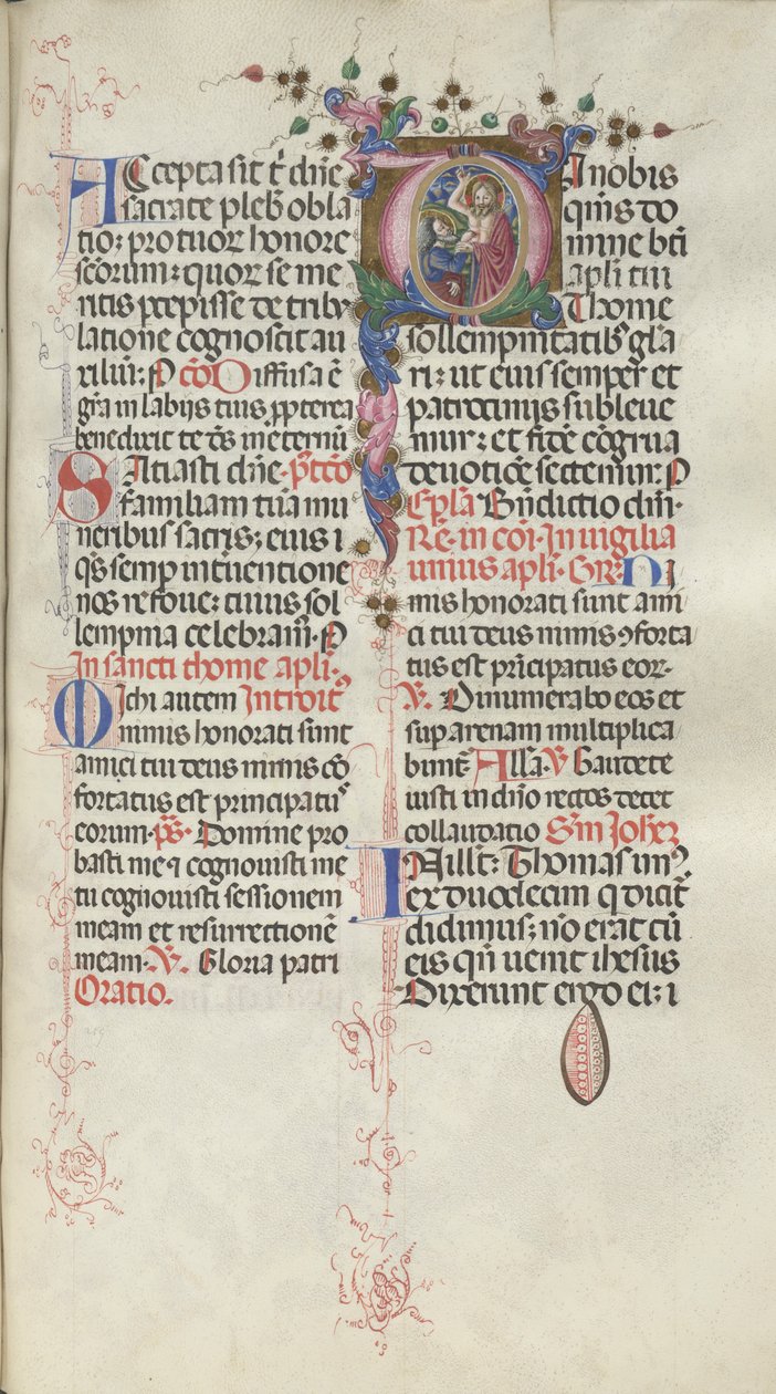 Misal: Fol. 262: San Tomás, 1469 de Bartolomeo Caporali