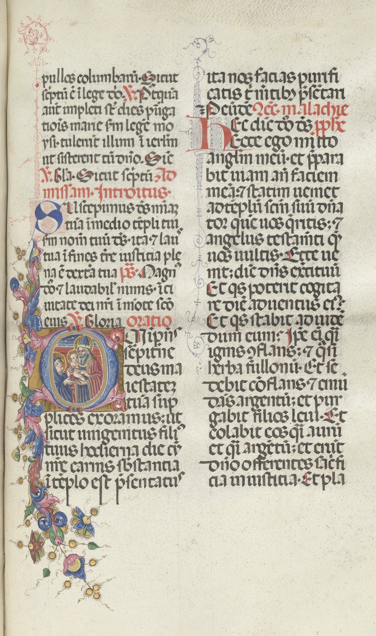 Misal: Fol. 270: Presentación de Cristo a Simeón, 1469 de Bartolomeo Caporali