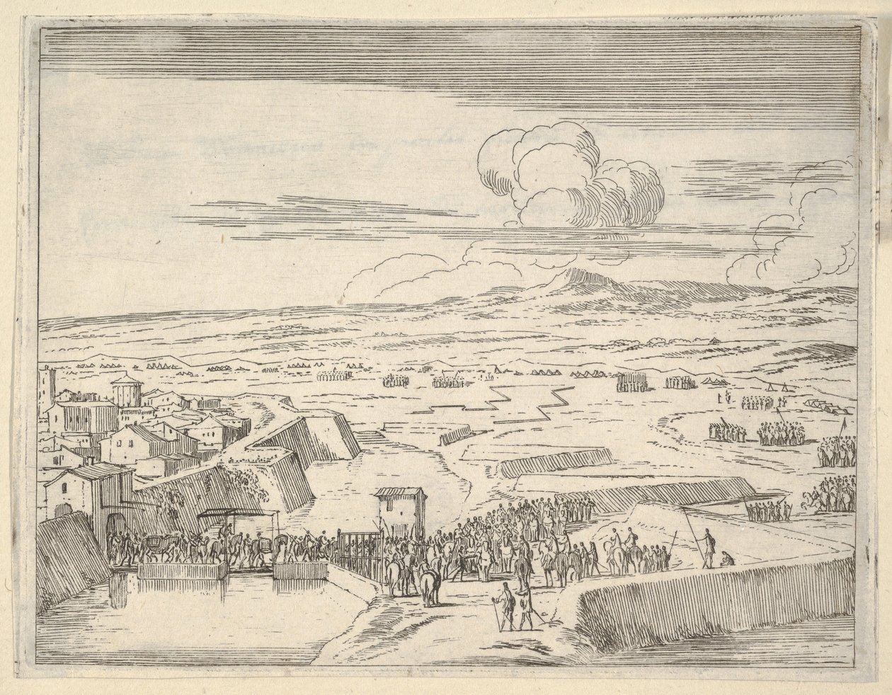 Después de unos días de asedio con el ejército francés, Francesco I d