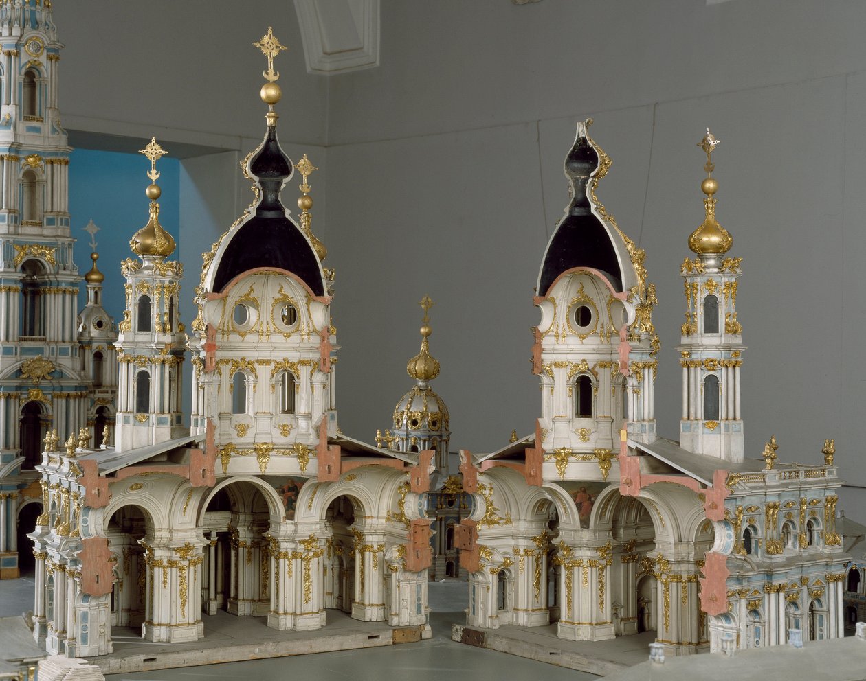 Proyecto para el monasterio de la Virgen de la Resurrección en San Petersburgo de Bartolomeo Franceso Rastrelli