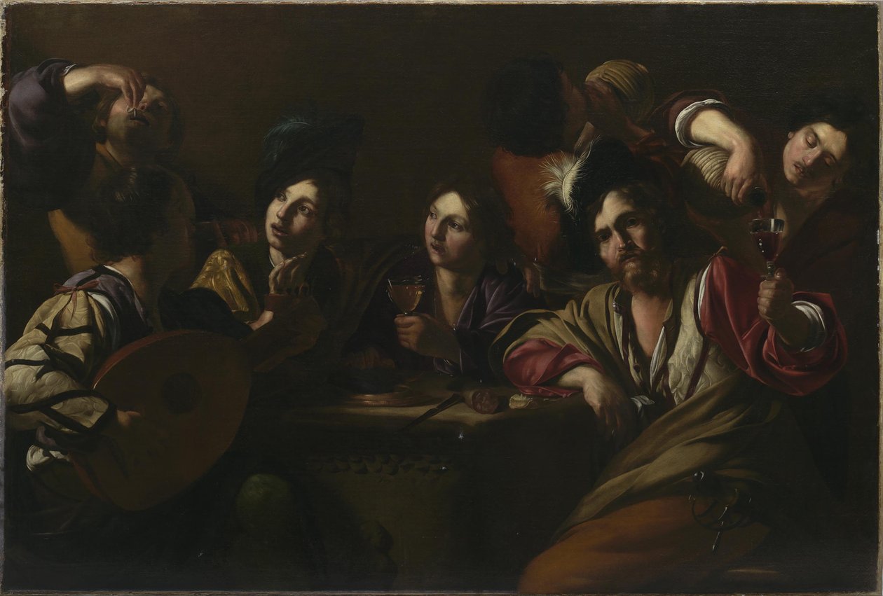 Escena de taberna, ca. 1619 de Bartolomeo Manfredi
