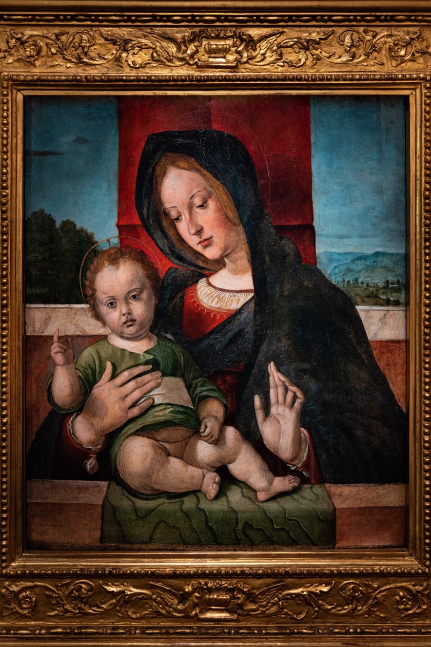 Virgen con el niño Jesús, última década del siglo XV (óleo sobre tabla) de Bartolomeo Montagna