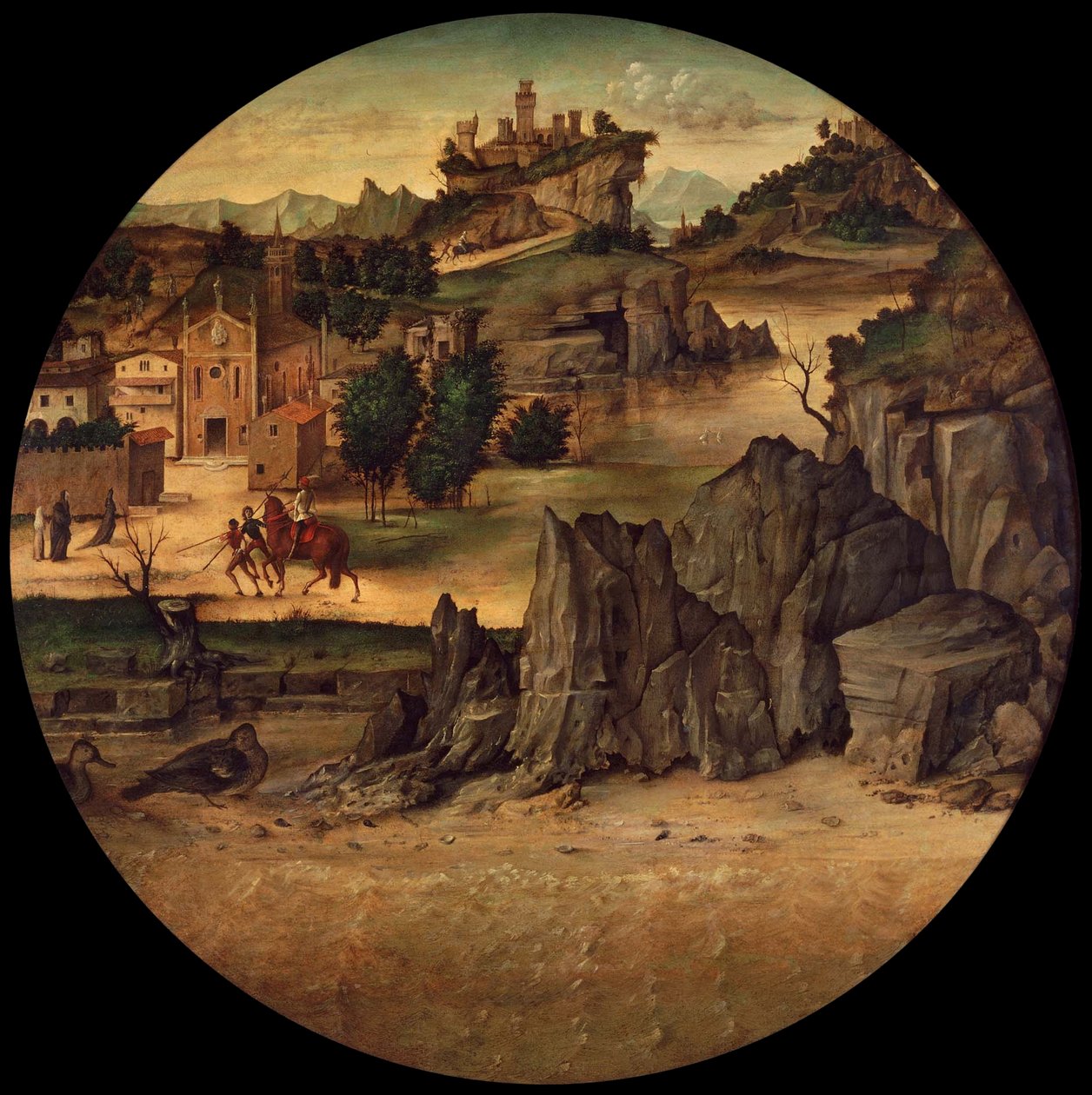 Paisaje con vistas al castillo de Bartolomeo Montagna