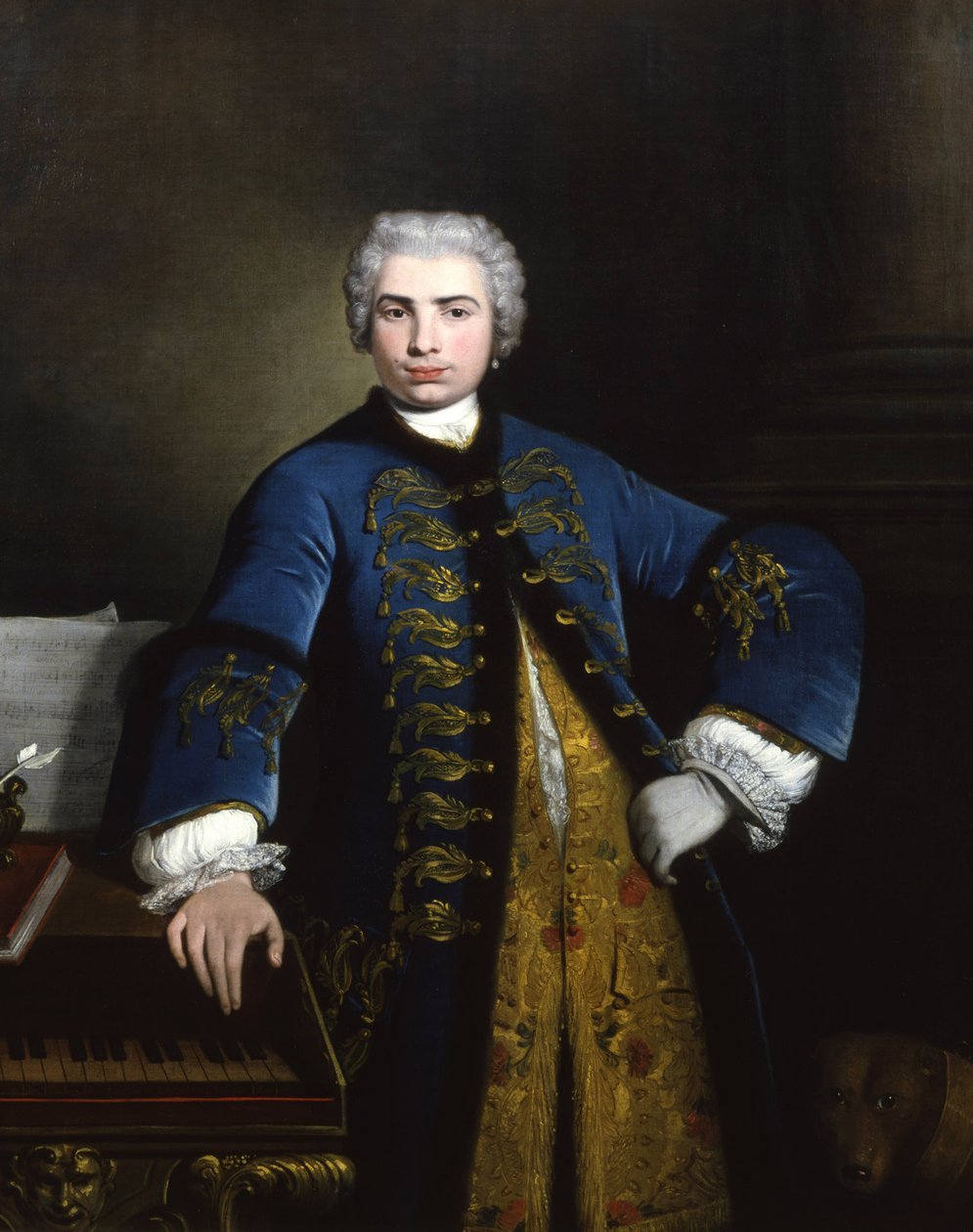 Retrato del cantante Farinelli Carlo Broschi 1705-1782, 1734 de Bartolomeo Nazari