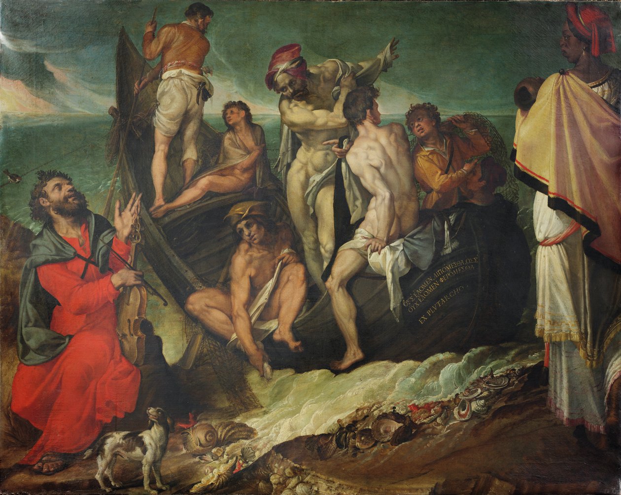 Italiano: El acertijo de Homero de Bartolomeo Passarotti