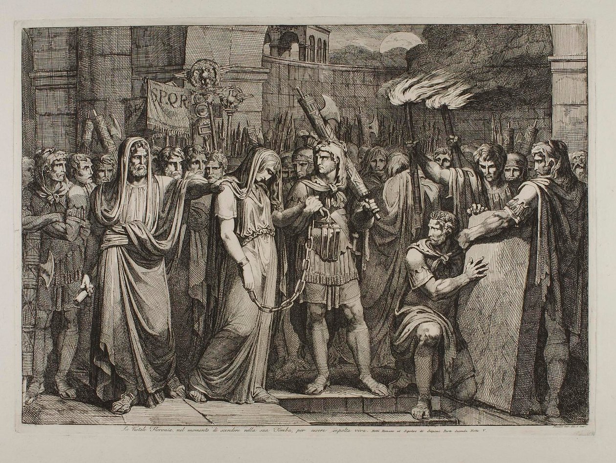 Floronia a punto de entrar en su tumba de Bartolomeo Pinelli