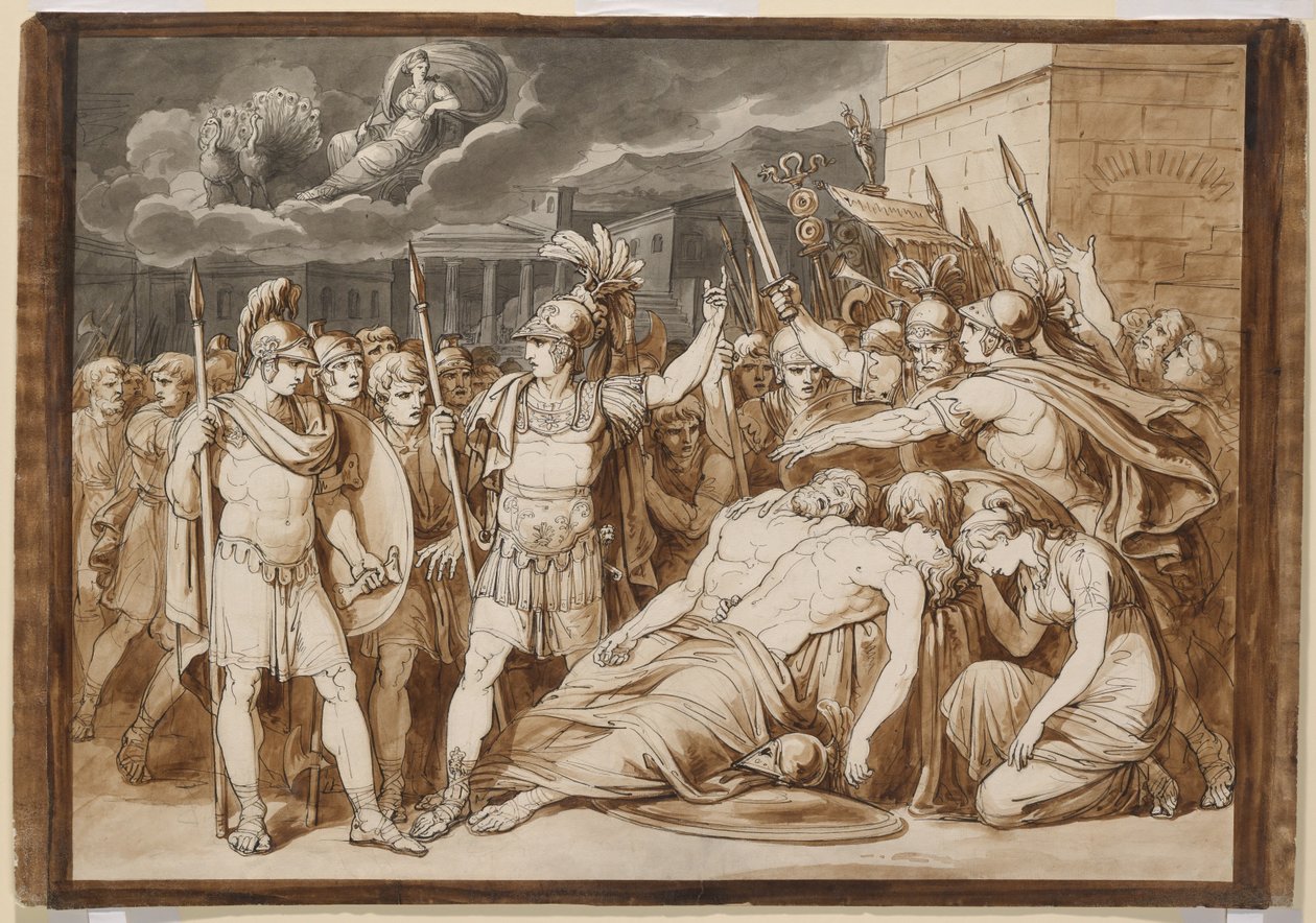 Juno jura vengar la muerte de Almo y Galaesus de Bartolomeo Pinelli