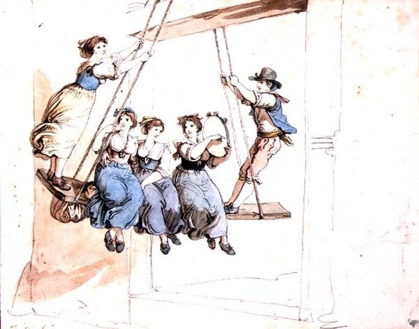 En el columpio de Bartolomeo Pinelli