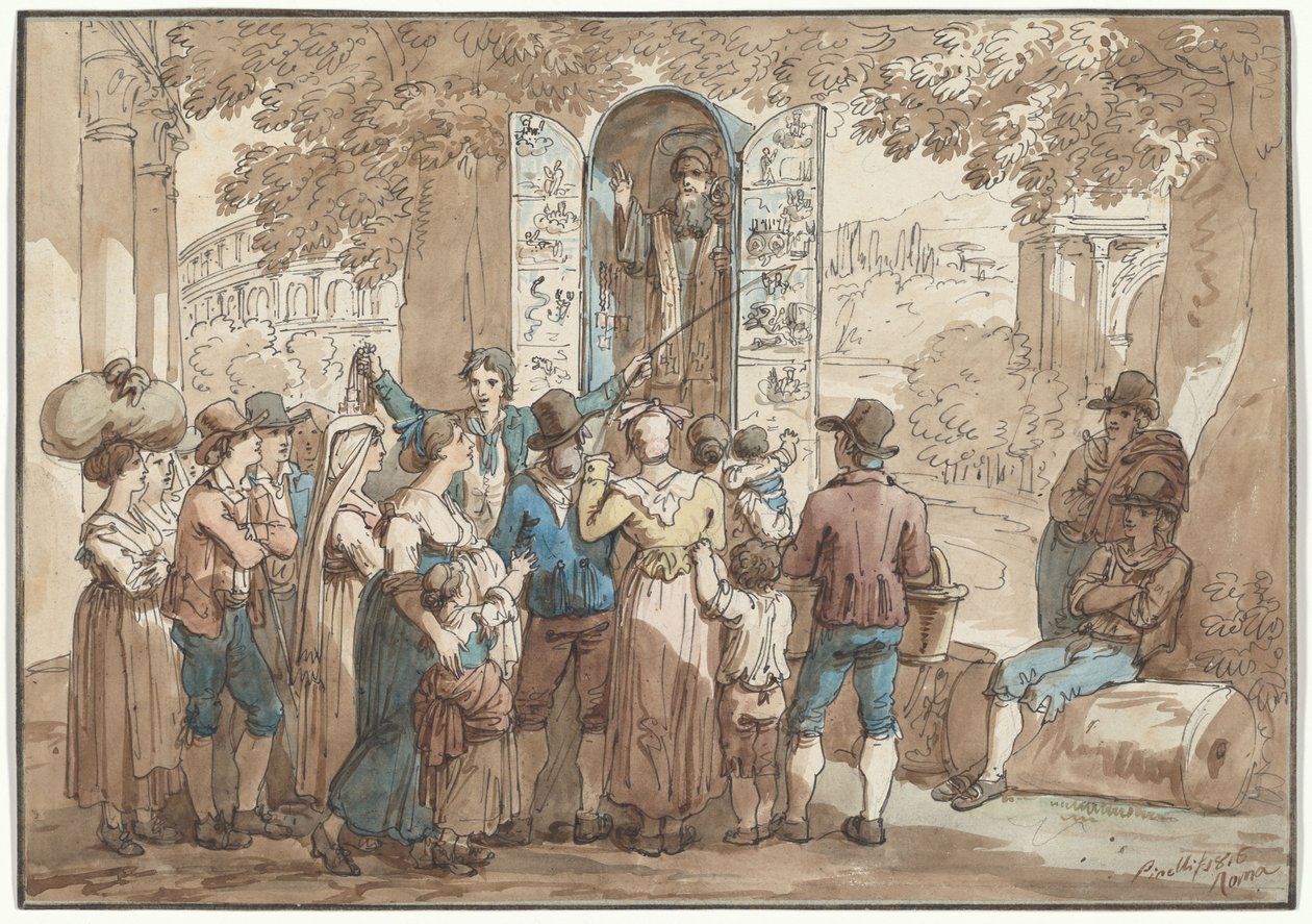 «El charlatán», ilustración para «Trajes y costumbres romanas» de Bartolomeo Pinelli