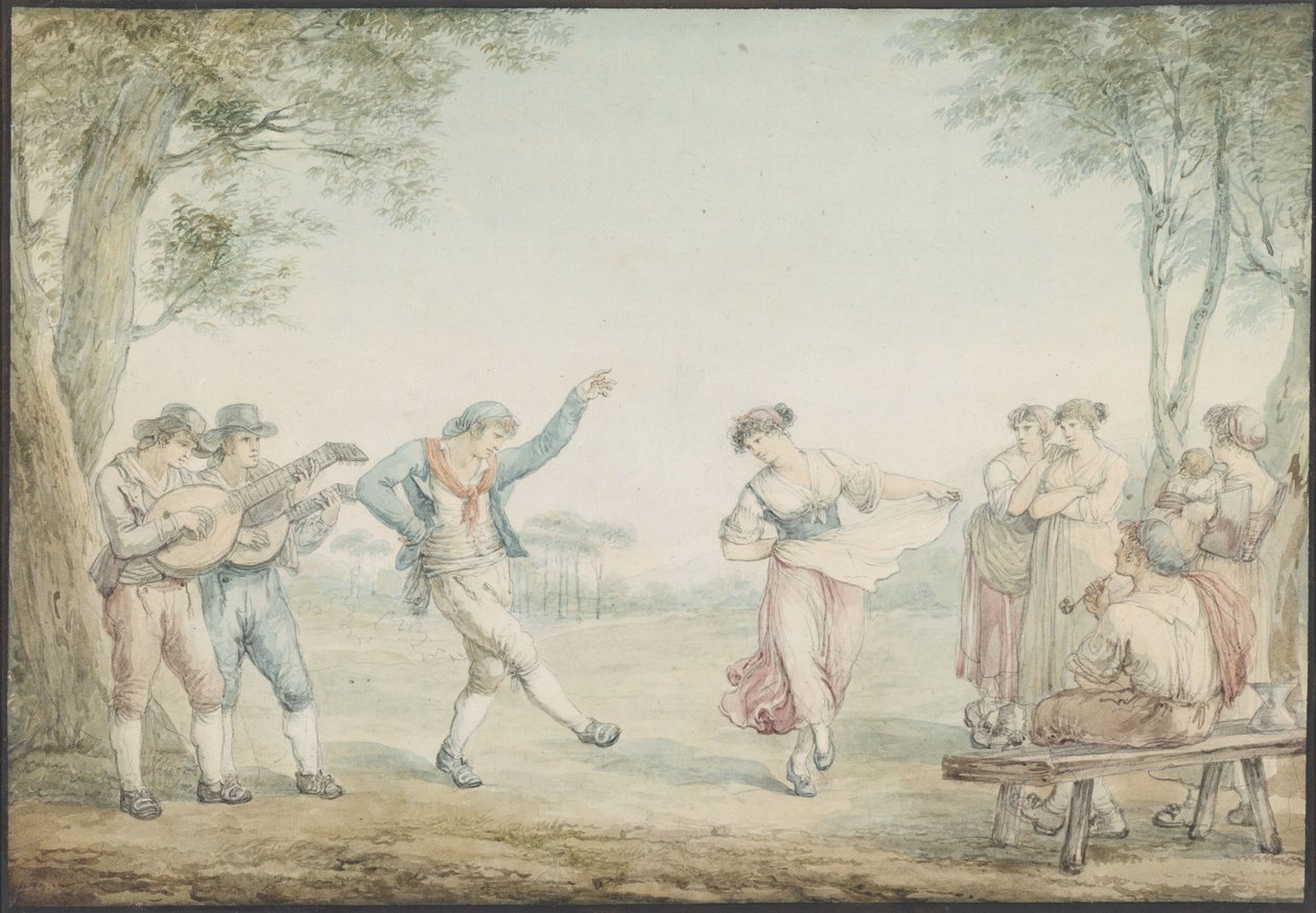 La danza del saltarello de Bartolomeo Pinelli