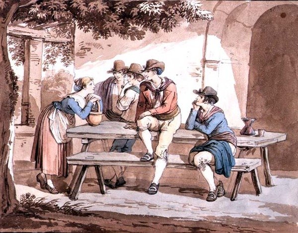 Bajo la Pérgola de Bartolomeo Pinelli