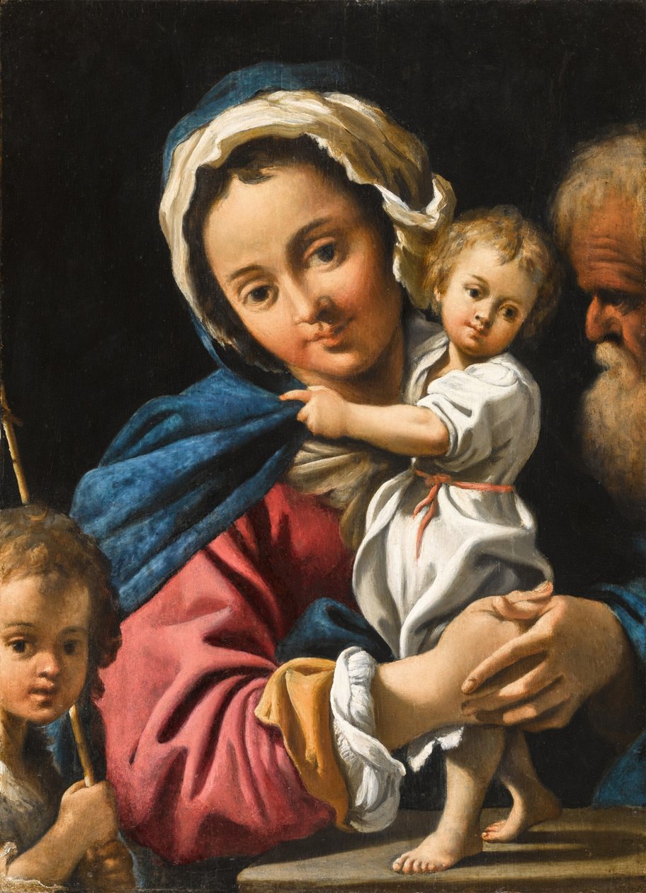 La Sagrada Familia con el niño San Juan Bautista de Bartolomeo Schedoni