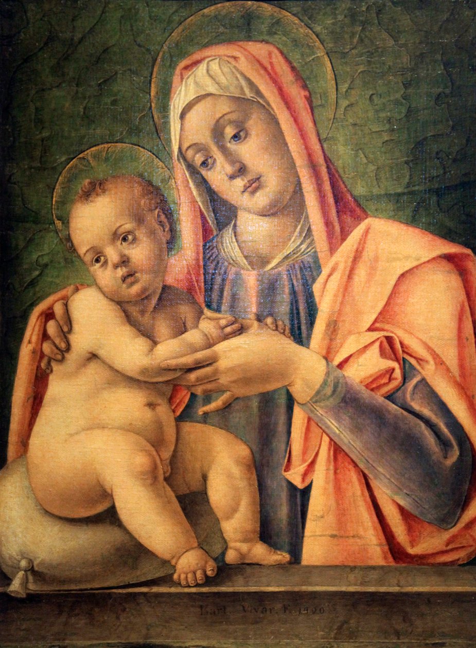 Madonna y el Niño, 1490 de Bartolomeo Vivarini