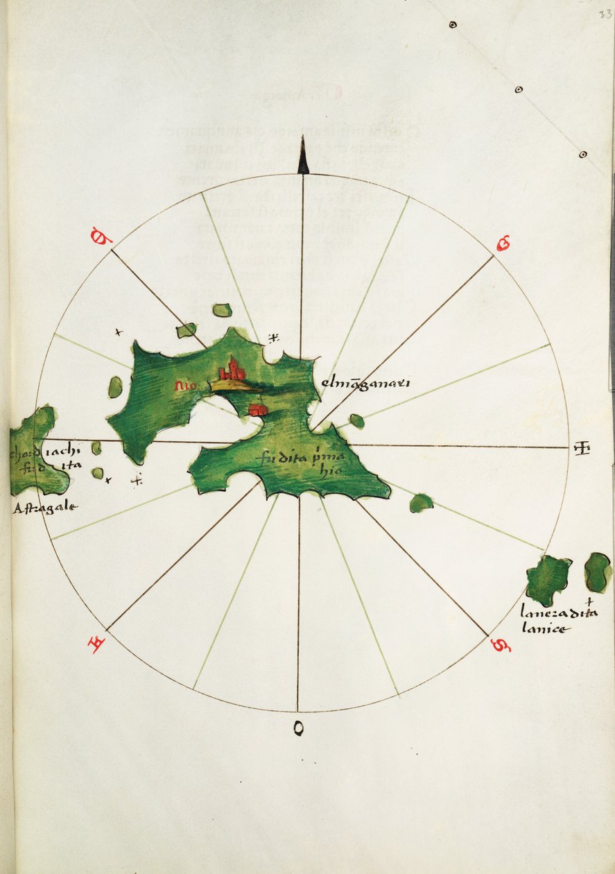 los map, c.1480 (vellum) de Bartolomeo da li Sonetti
