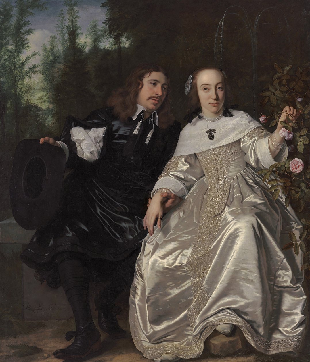 Abraham del Court y su esposa Maria de Kaersgieter, 1654 de Bartolomeus van der Helst