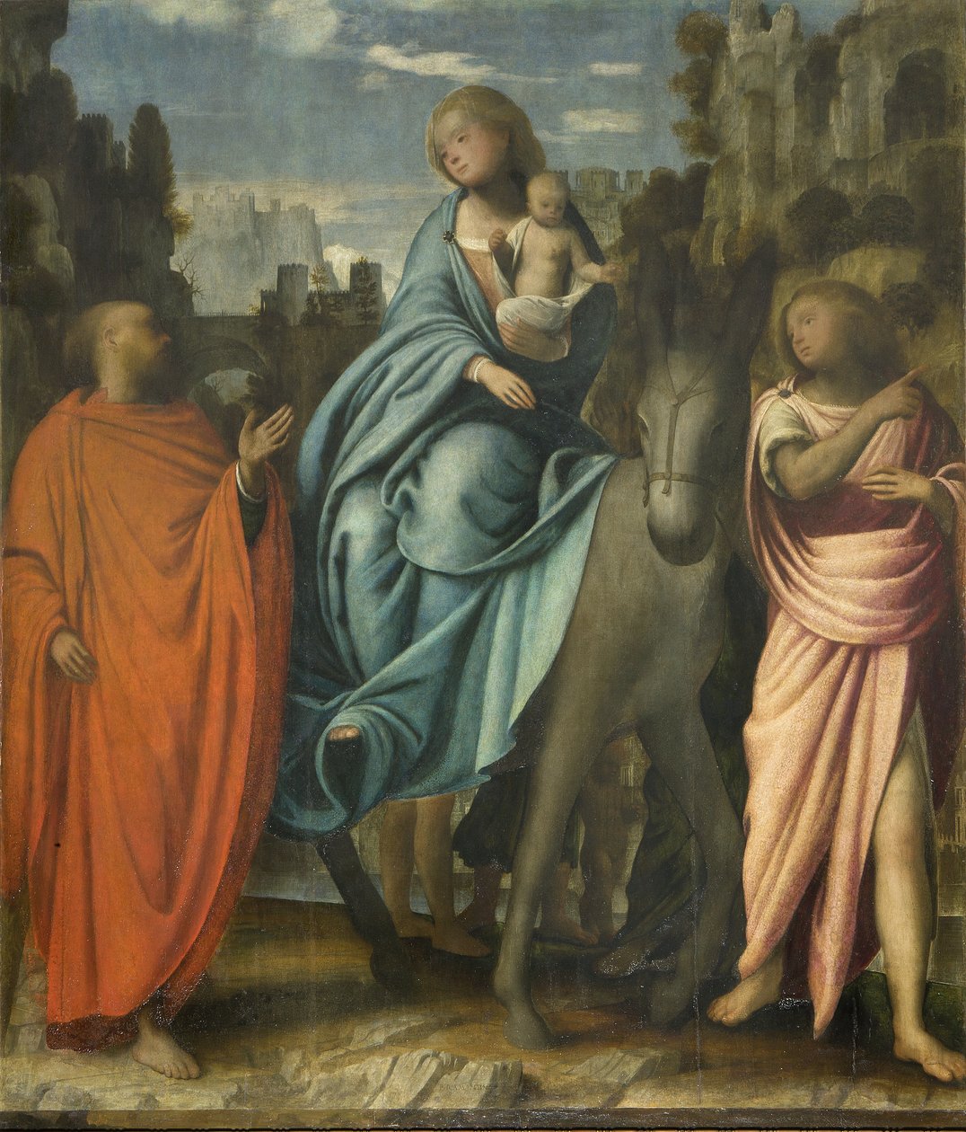 Huida a Egipto, c.1520-22 de Bartolommeo Suardi Bramantino