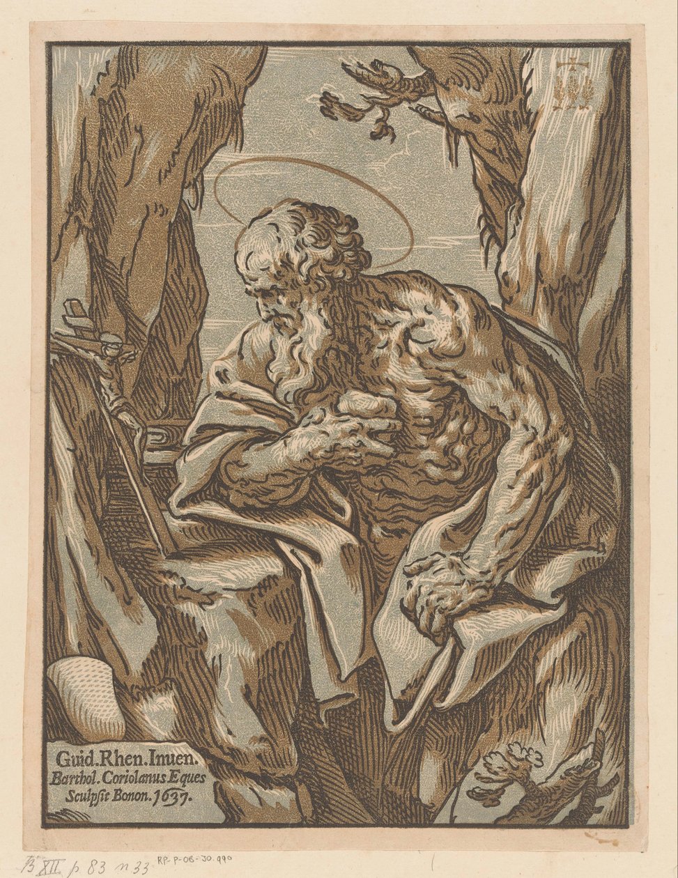 San Jerónimo en el desierto de Bartolommeo Coriolano