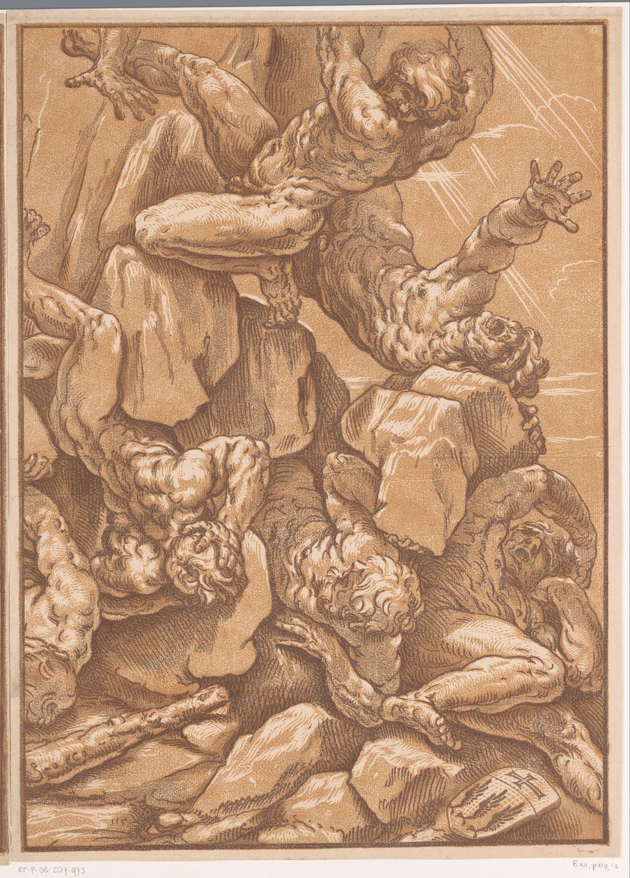 La caída de los gigantes (cuarta parte) de Bartolommeo Coriolano