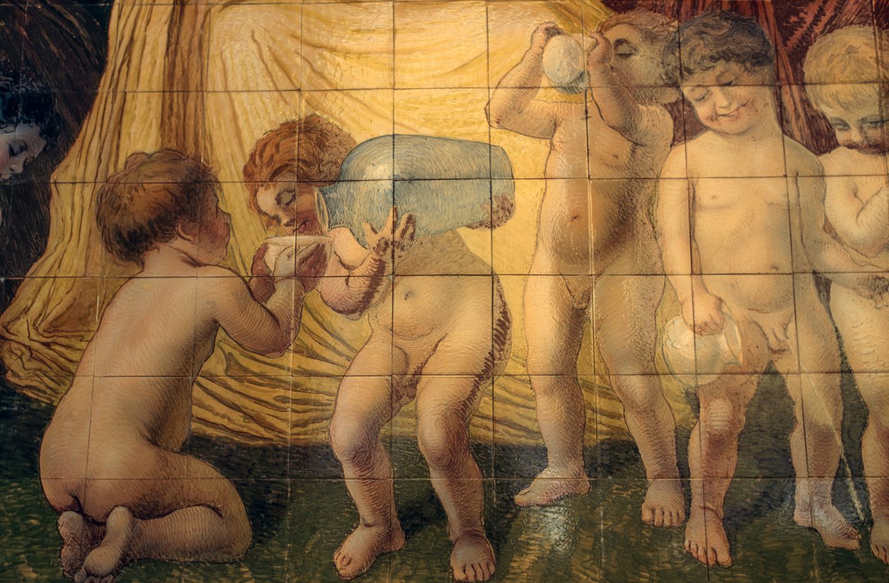 Putti bebiendo agua termal de Basilio Cascella