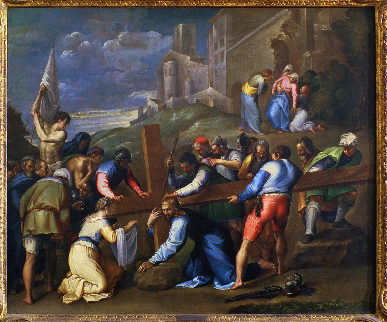 Cristo en el Camino al Calvario de Battista Franco