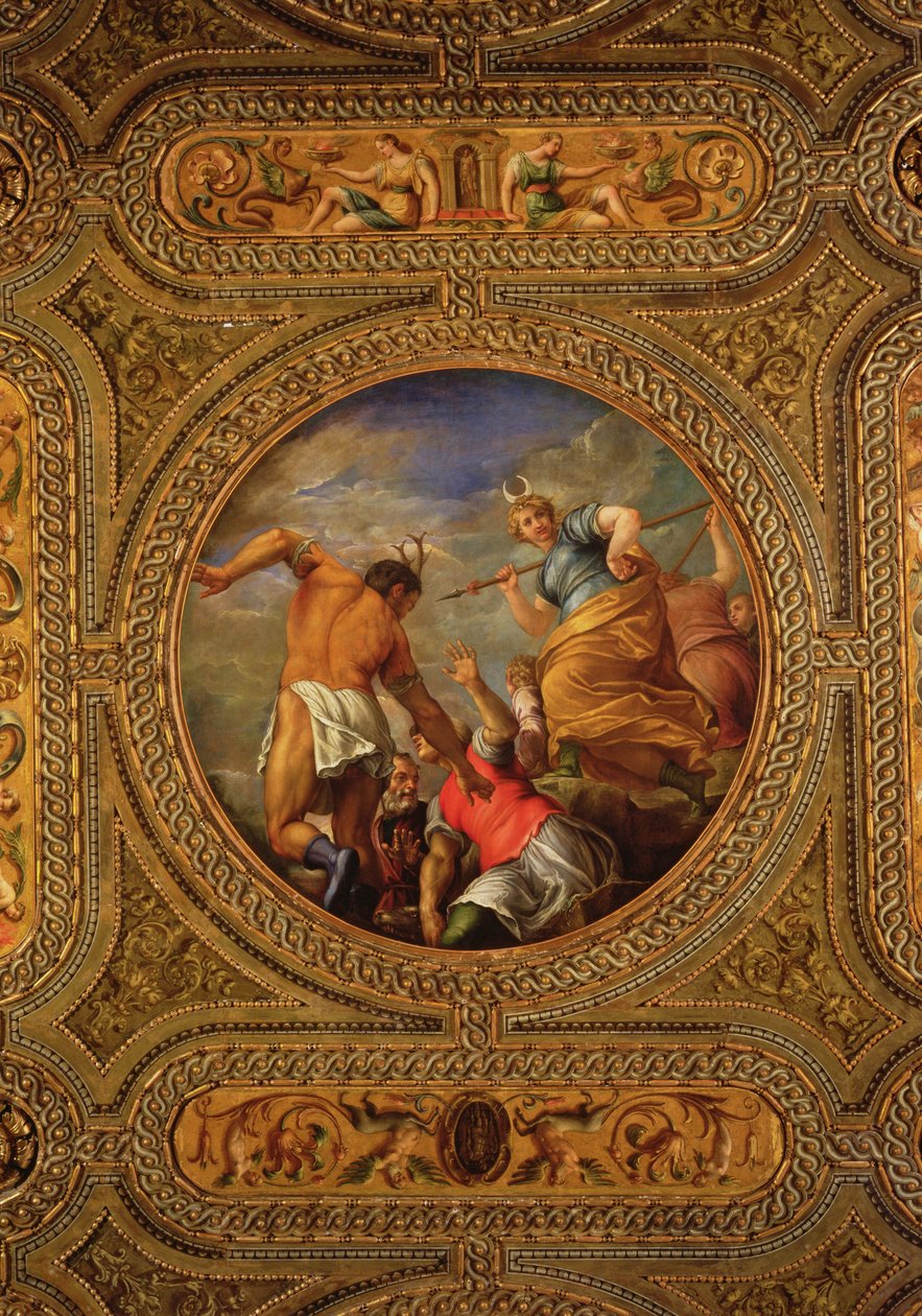 Diana y Acteón, del techo de la biblioteca de Battista Franco