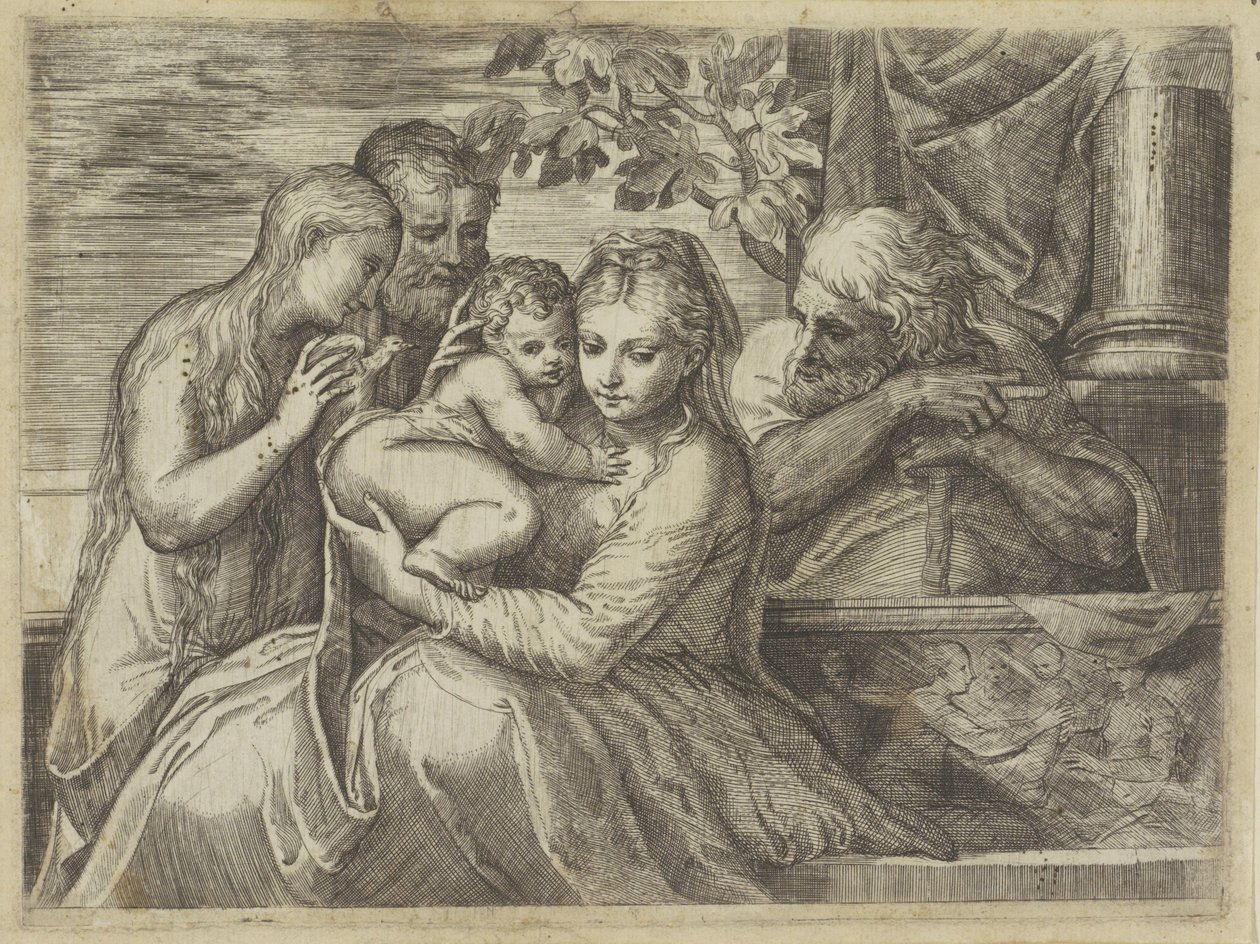 Sagrada Familia con Santos de Battista Angolo del Moro (attributed to)