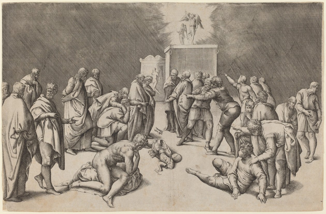 El arca del Señor en el templo de Dagón de Battista Franco