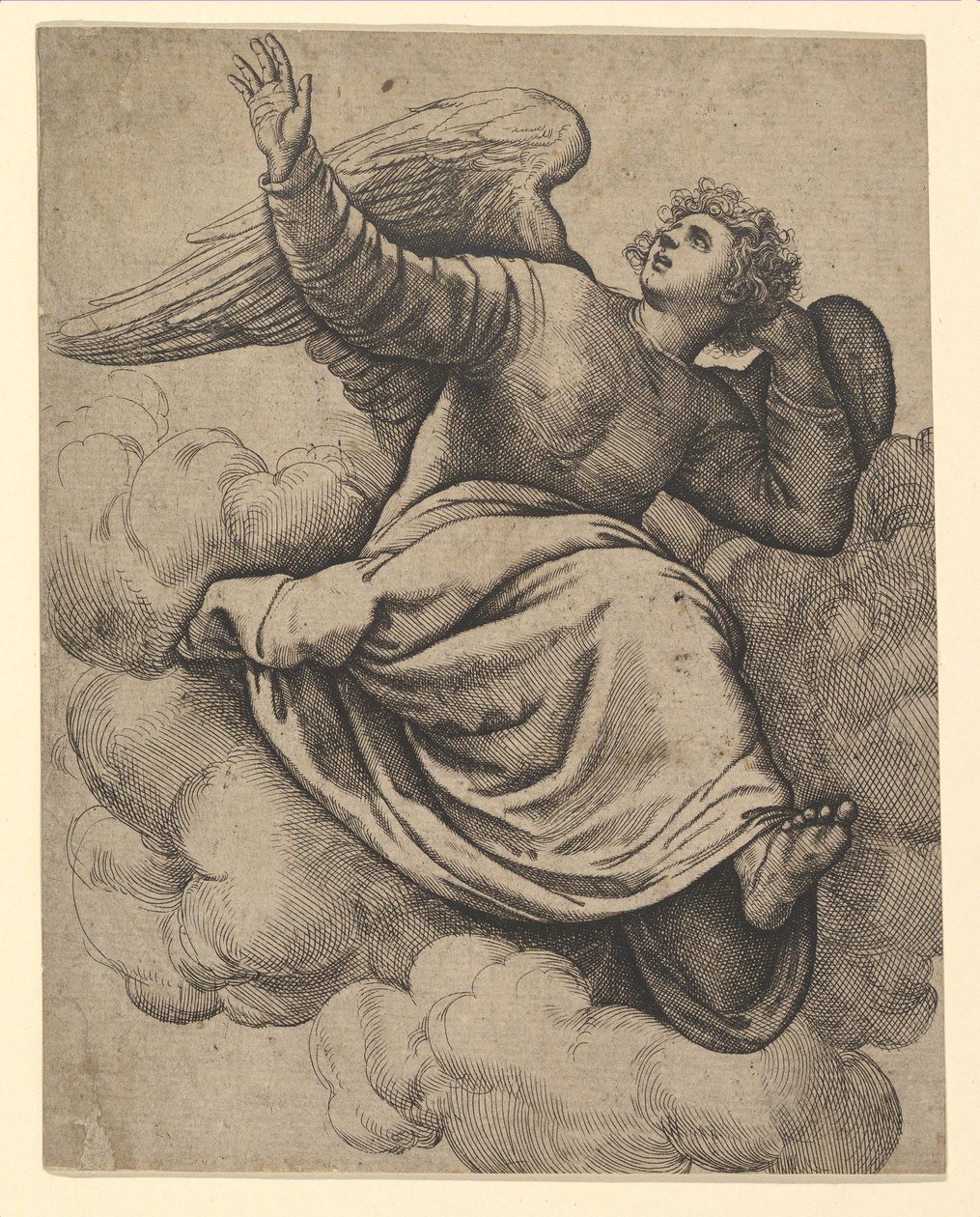 Ángel sentado en una nube, ca. 1560 de Battista Franco Veneziano