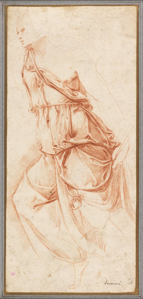 Estudio de drapeado para el Ángel de la Anunciación de Battista Franco Veneziano