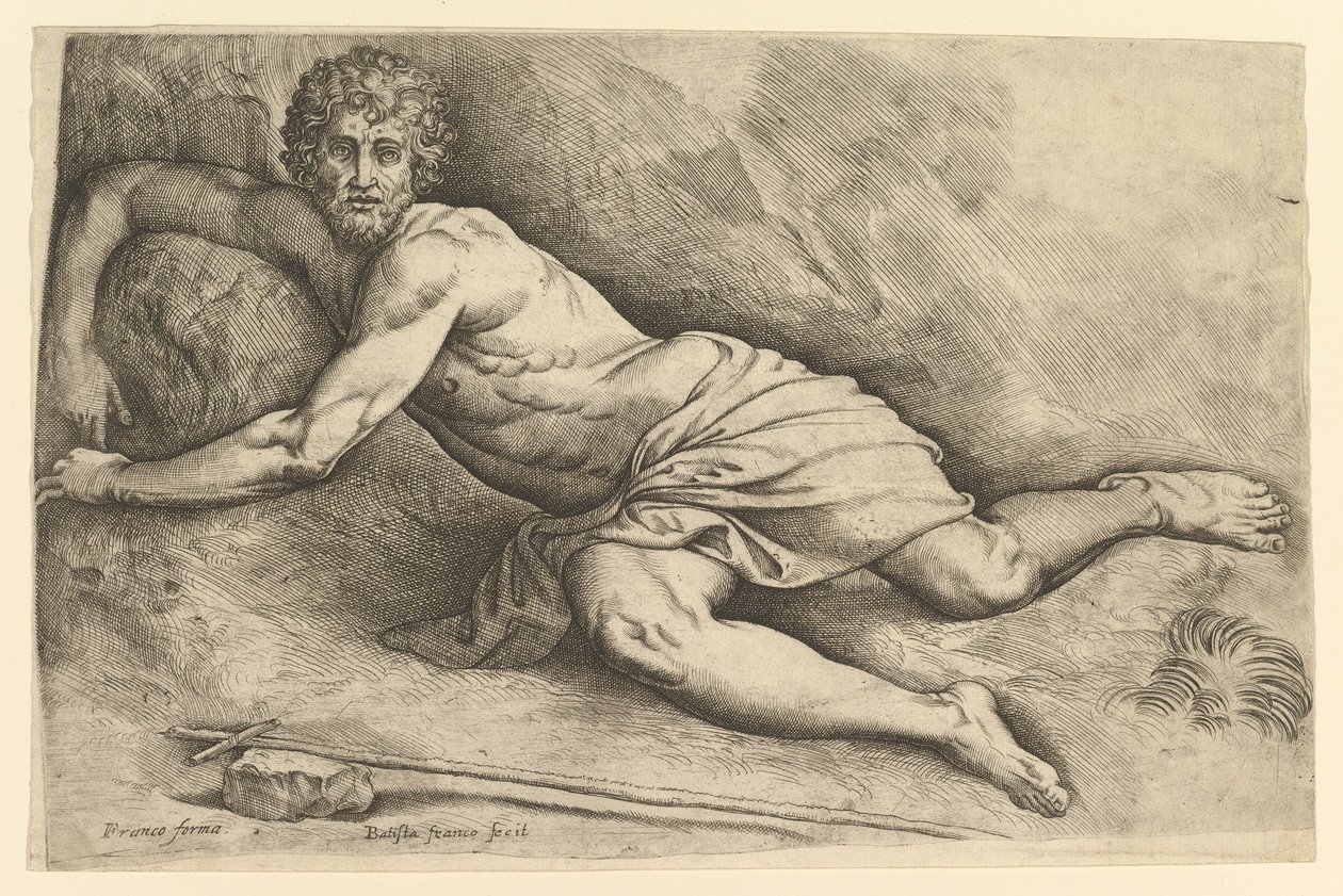 San Juan Bautista en el desierto de Battista Franco Veneziano