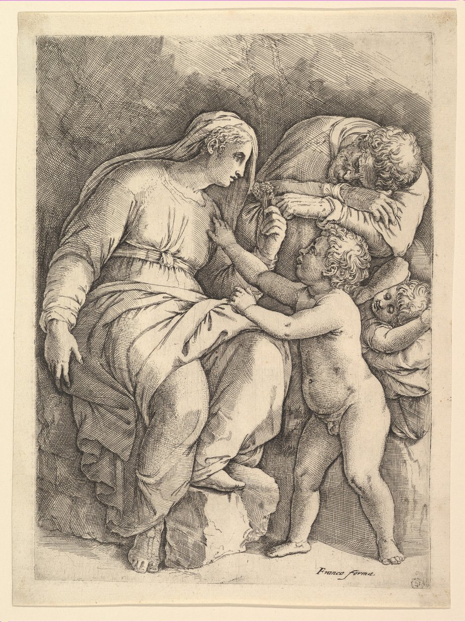 La Sagrada Familia de Battista Franco Veneziano