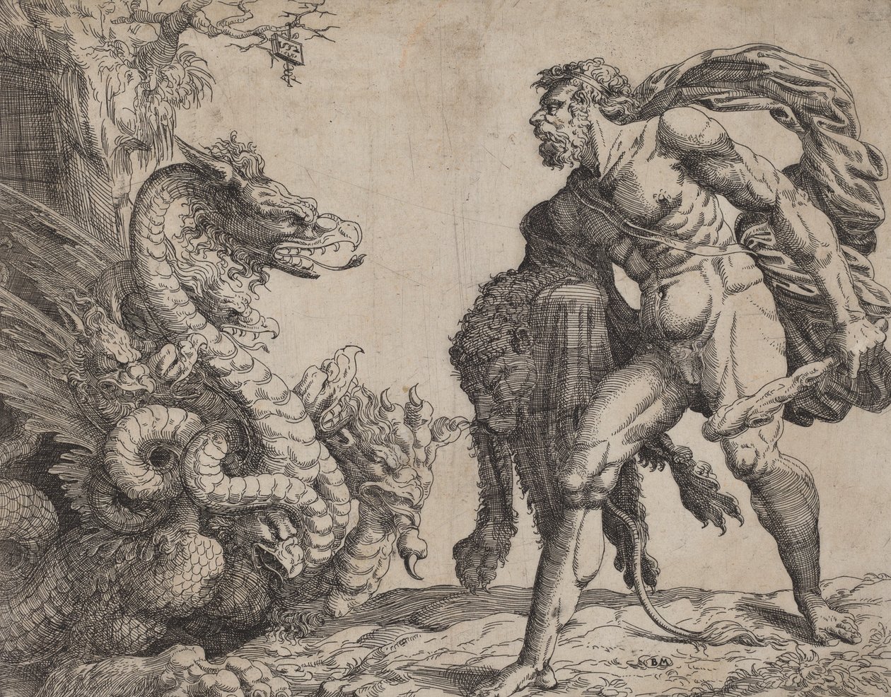 Hércules y la Hidra, 1552 de Battista del Moro