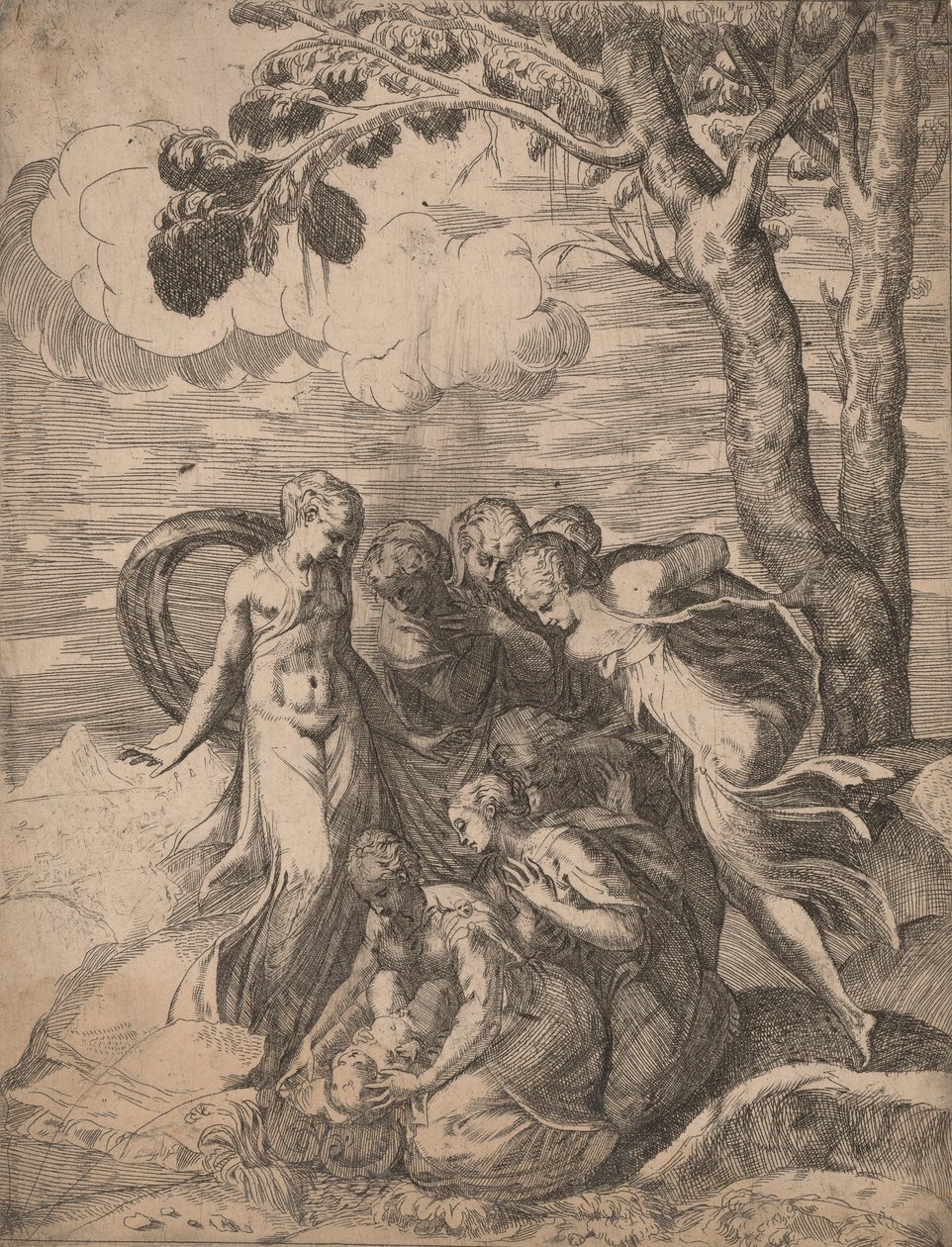 El hallazgo de Moisés de Battista del Moro