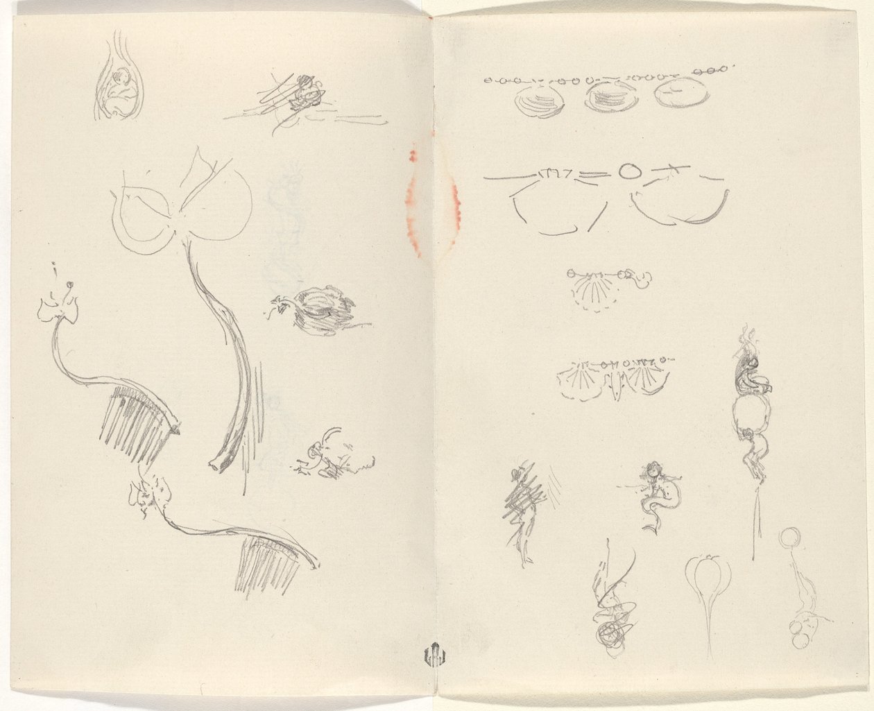 Estudios para Diseños de Joyas [verso] de Beatrice Godwin Whistler