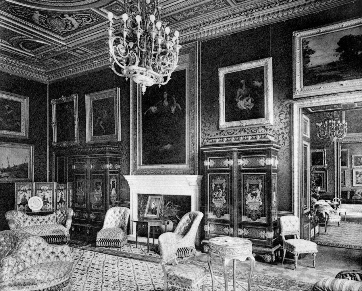 El salón, Grosvenor House, 1908 de Bedford Lemere and Company