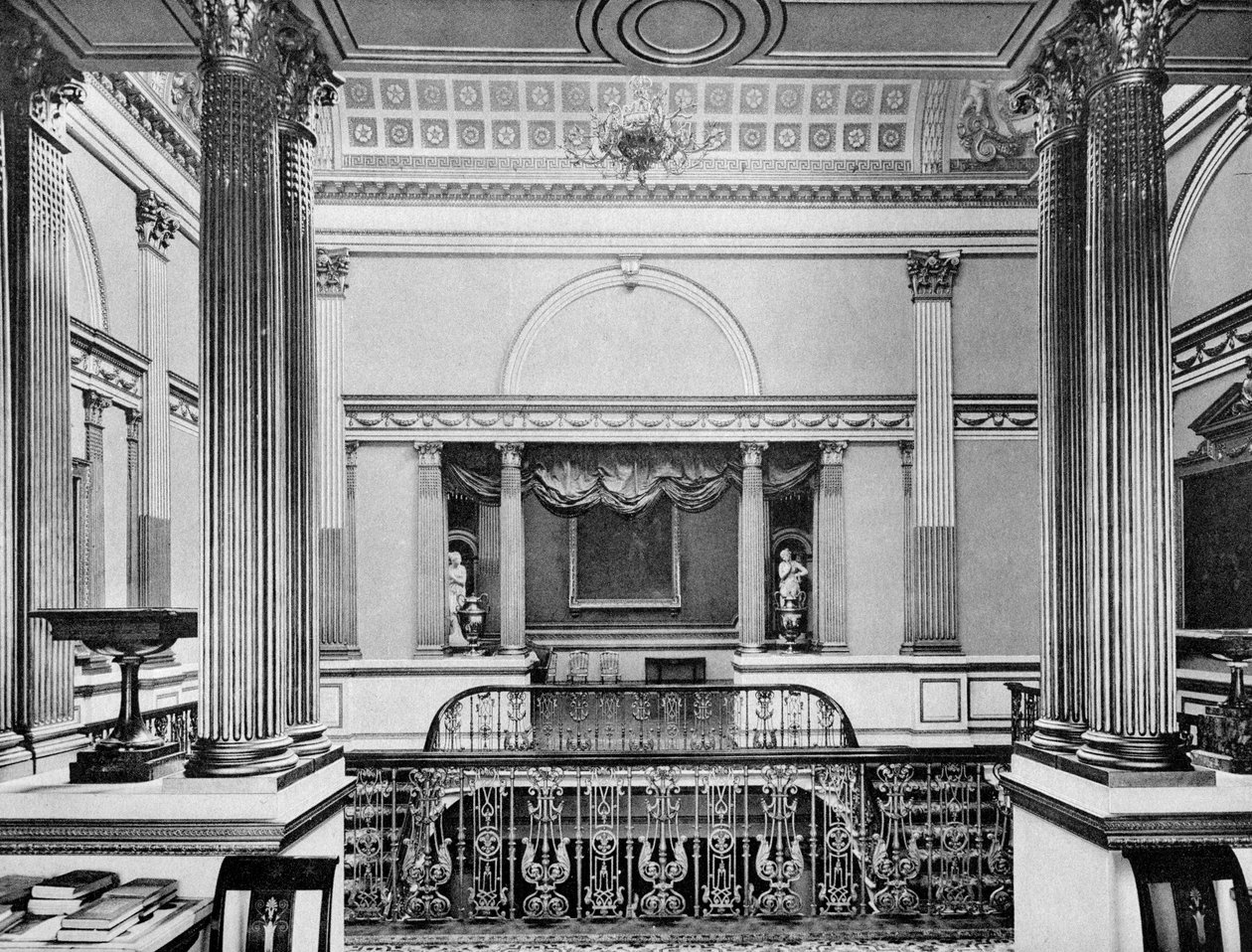 La gran escalera, Londonderry House, 1908 de Bedford Lemere and Company