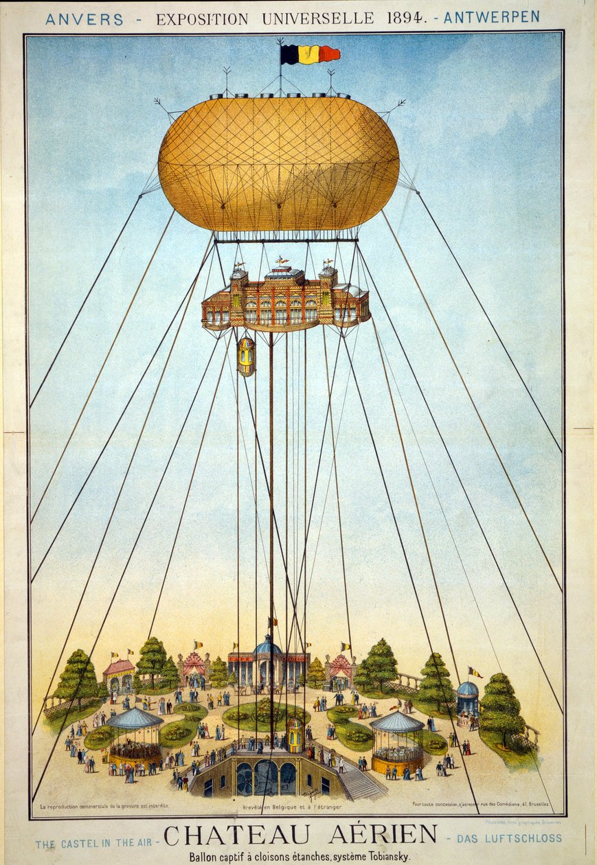 Chateau Aéreo, Exposición Universal, 1894 de Belgian School