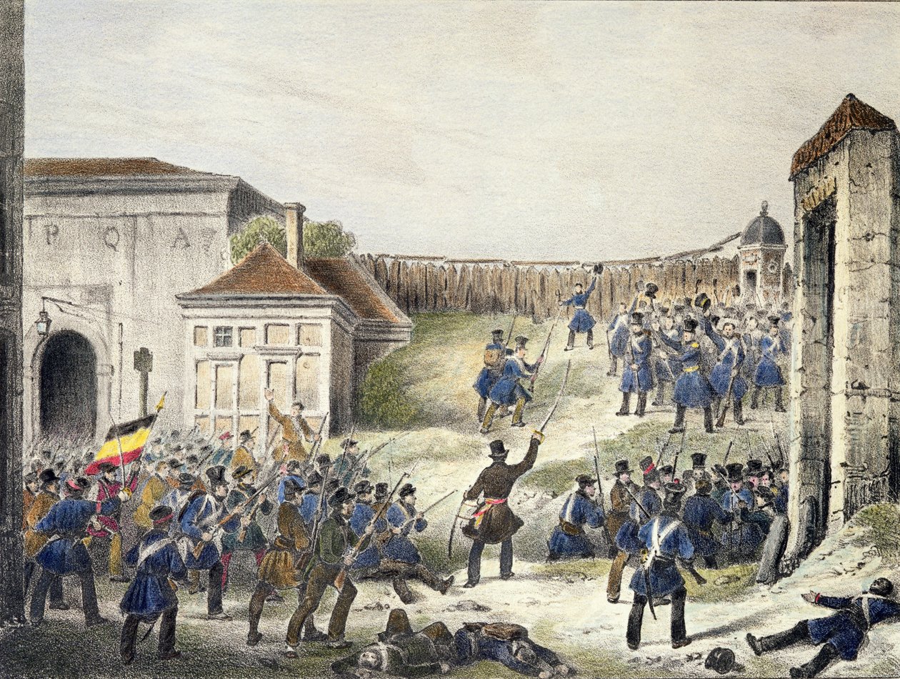 Amberes: El último ataque de las tropas holandesas, 27 de octubre de 1830 de Belgian School