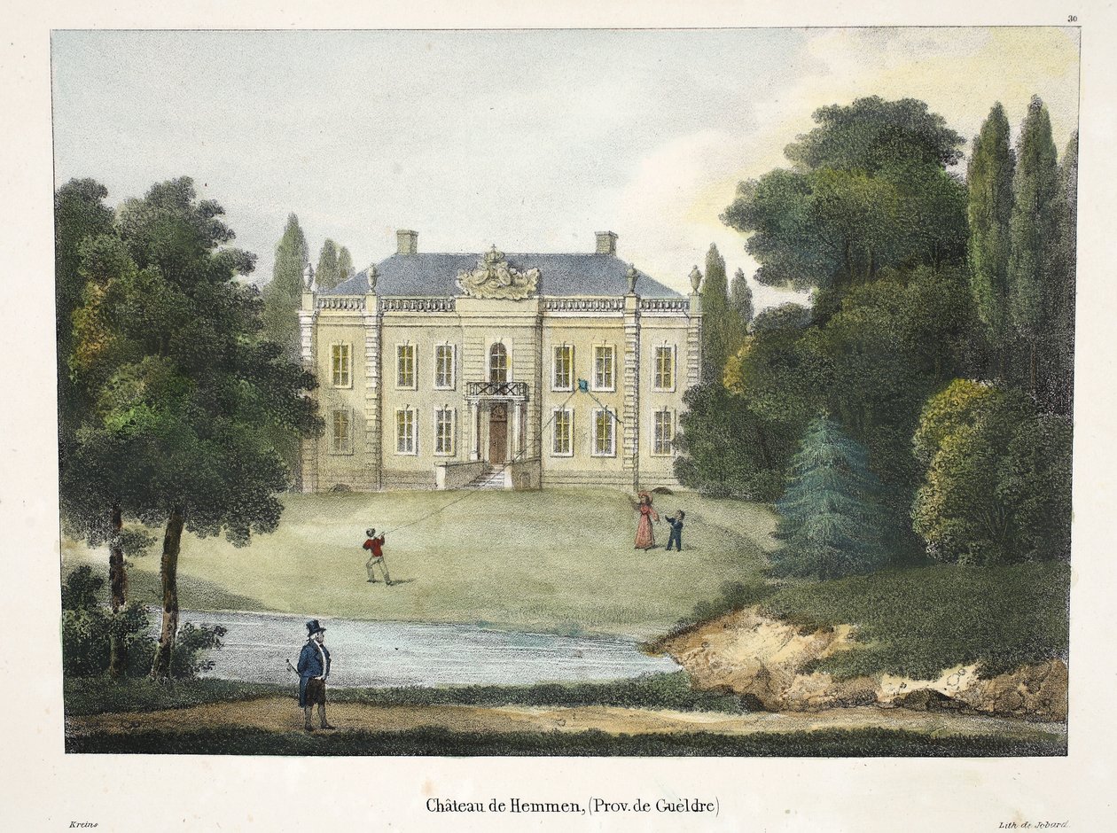 Castillo de Hemmen, c.1895 (fotochrom) de Belgian School