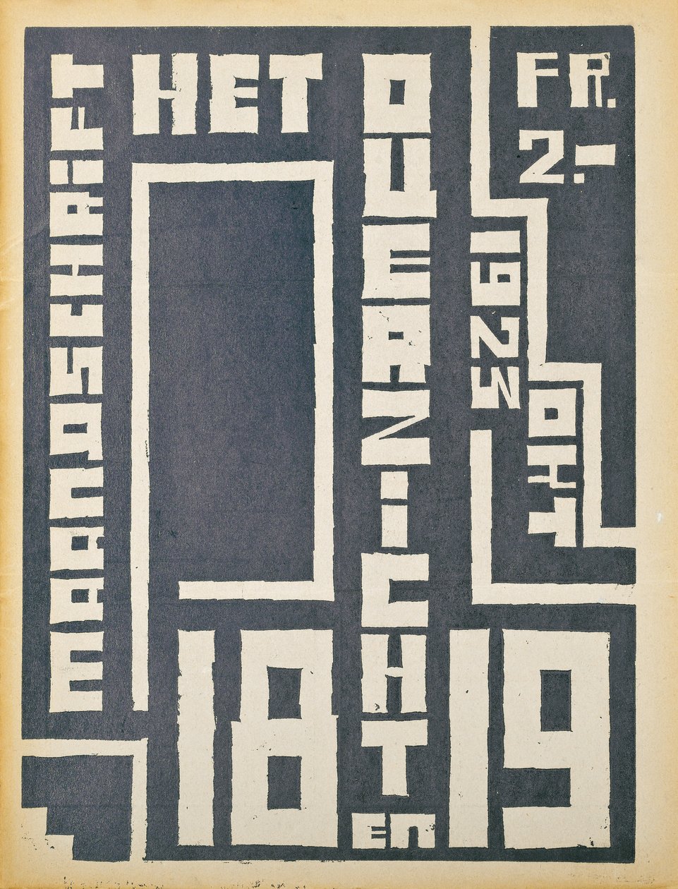 Portada de un número de 1923 de la revista "Het Overzicht", 1923 de Belgian School