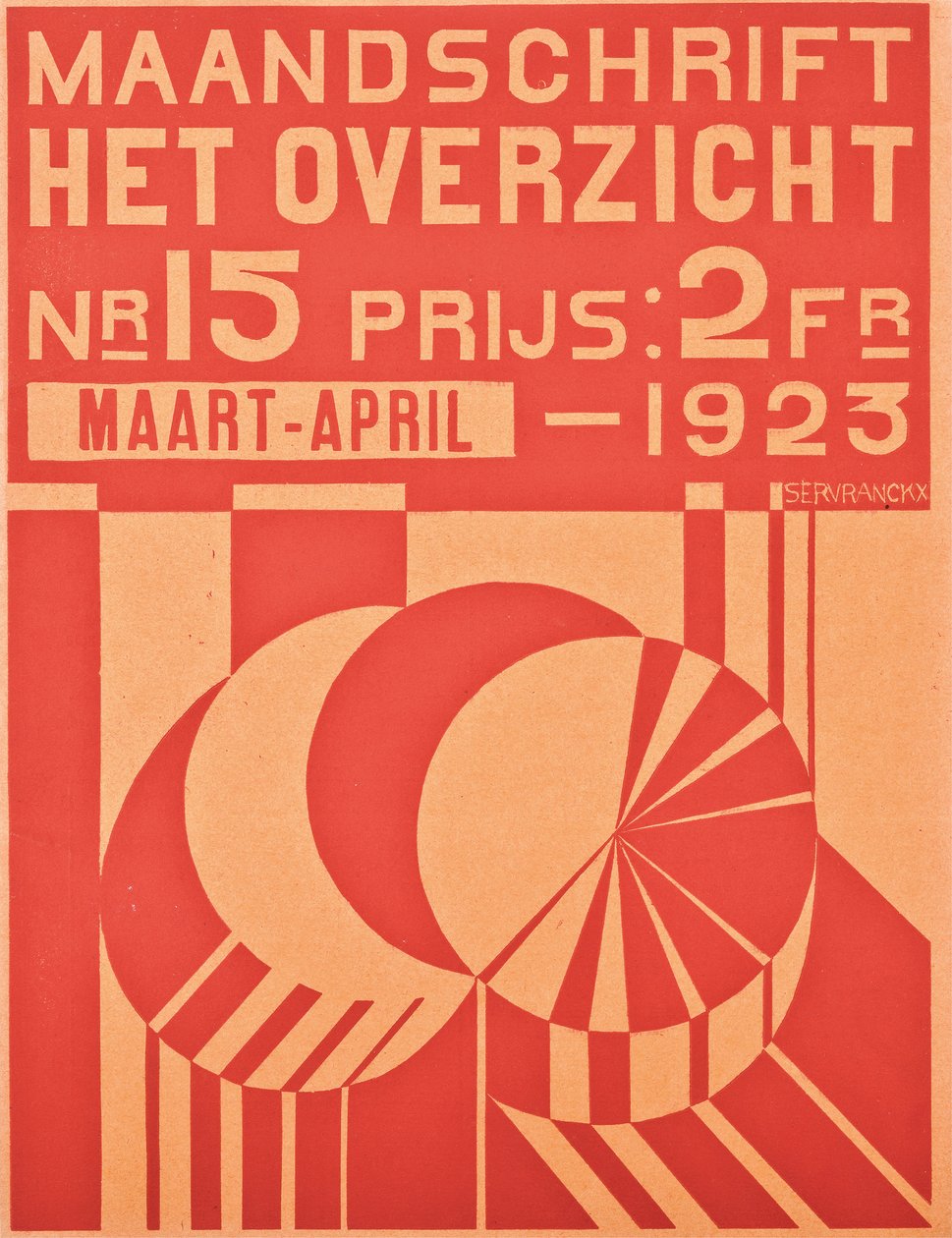 Portada de la edición de marzo-abril de 1923 de la revista "Het Overzicht", 1923 de Belgian School